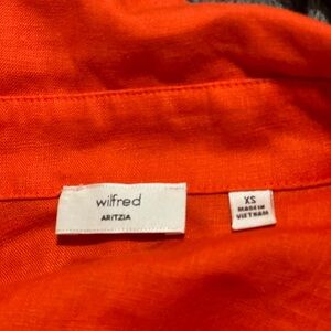 Aritzia Red Shirt Dress